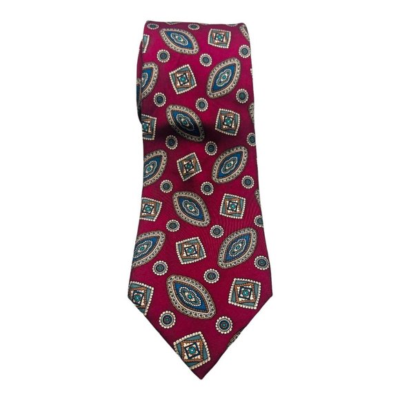 Pierre Balmain 100% Italian Silk Men's Tie Extra Long Burgundy - Picture 6 of 6